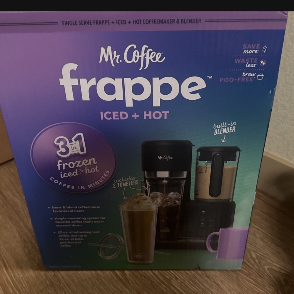 🎉NEW Mr. Coffee Single Serve Frappe and Iced Coffee Maker with Blender🎉